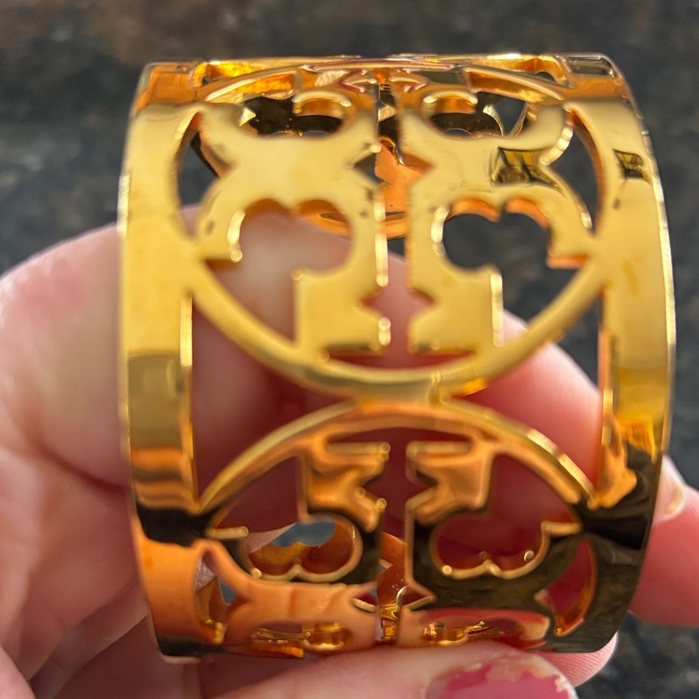 Tory Burch Gold Filigree Cuff Bracelet - Picture 5 of 5
